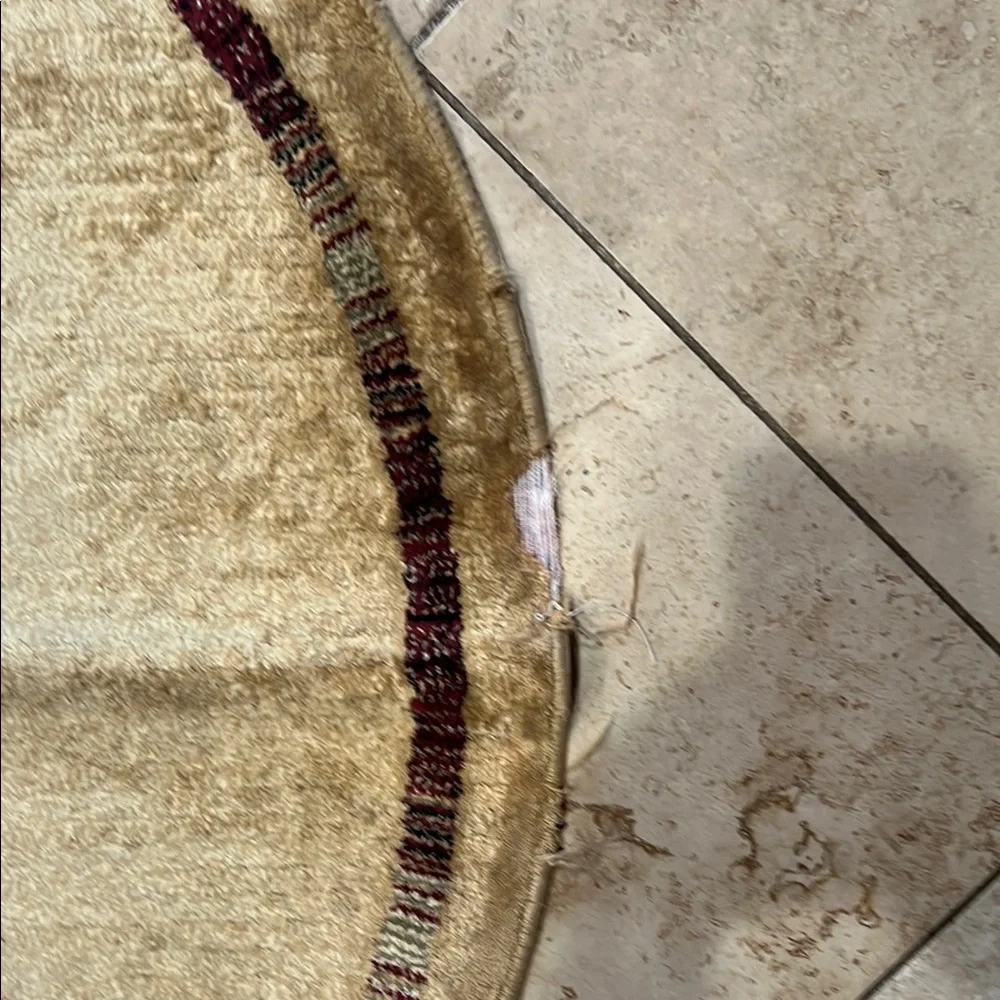 Round Beige and Brown Patterned Rugs